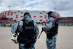 Безопасность матча РПЛ обеспечила Росгвардия в Москве
