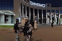 В Москве сотрудники Росгвардии обеспечили охрану общественного порядка во время матча КХЛ
